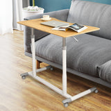 NNECW Mobile Height Adjustable Sit to Stand Up Computer Desk with Lockable Wheels