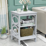NNECW Set of 2 Side Table with Stable Structure for Bedroom/Living Room-Grey