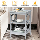 NNECW Set of 2 Side Table with Stable Structure for Bedroom/Living Room-Grey