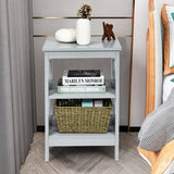 NNECW 3-tier Nightstands with Stable Structure for Bedroom/Living Room-Grey
