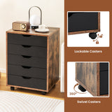 NNECW Versatile Storage Cabinet with Wheels for Home Office-Coffee