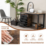 NNECW Versatile Storage Cabinet with Wheels for Home Office-Coffee