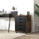 NNECW Versatile Storage Cabinet with Wheels for Home Office-Coffee
