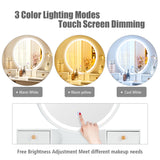 NNECW Dressing Table with Lights & Stool for Makeup