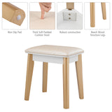 NNECW Dressing Table with Lights & Stool for Makeup
