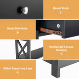 NNECW Console Table with Drawer and 2 Shelves for Living Room/Entrance-Black