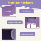 NNECW Kids Learning Desk &amp;amp; Chair Set  for Bedroom &amp;amp; Study Room-Purple