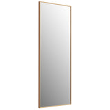 NNECW Full Body Mirror with Rectangular Aluminum Frame for Bathroom Golden