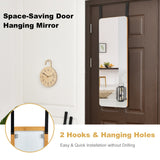 NNECW Rectangle Wall Mounted Mirror with Bamboo Frame