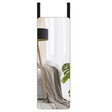 NNECW Rectangle Wall Mounted Mirror with Bamboo Frame