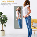 NNECW Rectangle Wall Mounted Mirror with Bamboo Frame