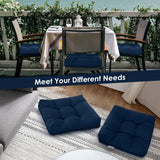 NNECW 2 Pieces 53 x 53CM Patio Chair Seat Cushions for Indoor and Outdoor-Navy