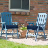 NNECW 2 Pieces 53 x 53CM Patio Chair Seat Cushions for Indoor and Outdoor-Navy
