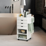 NNECW Craft Storage Cart with Mobile Drawers Shelves for Living Room
