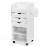 NNECW Craft Storage Cart with Mobile Drawers Shelves for Living Room