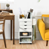 NNECW Craft Storage Cart with Mobile Drawers Shelves for Living Room