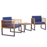 NNECW Outdoor Conversation Set with Cushioned Armchairs for Porch