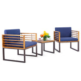 NNECW Outdoor Conversation Set with Cushioned Armchairs for Porch