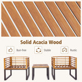 NNECW Outdoor Conversation Set with Cushioned Armchairs for Porch