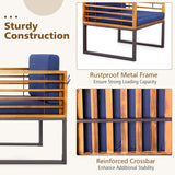 NNECW Outdoor Conversation Set with Cushioned Armchairs for Porch