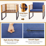 NNECW Outdoor Conversation Set with Cushioned Armchairs for Porch