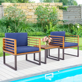 NNECW Outdoor Conversation Set with Cushioned Armchairs for Porch
