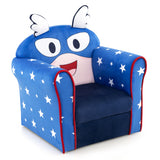 NNECW Kids Upholstered Armchair with Cute Cartoon Pattern for 0-5 Years-Navy