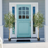 NNECW 2-Pack Artificial Olive Tree with 1296 Leaves for Office