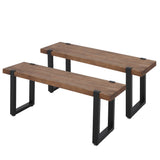Levede 2x Dining Bench Chairs Wooden 115cm-1910113284498001920