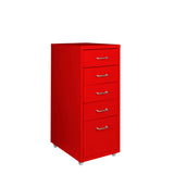 Levede 5 Drawer Office Cabinet Drawers Red-1917016720799830016