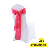 50x Satin Chair Sashes Cloth Cover Wedding Mauve-1910113035645751296