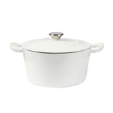 TOQUE 4L Enamel Dutch Oven Pot in White Colour-1910113168638742528