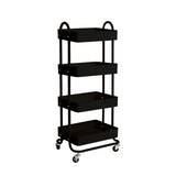 Levede 4 Tiers Kitchen Trolley Cart Black-1917016722028761088