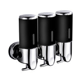 3 Bottles Bathroom Shower Soap Dispenser Black-1910113089890684928