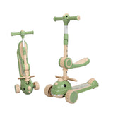 BoPeep Foldable Kids Scooter Flip-able Seat Green-1910112181630930944