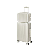 Slimbridge Luggage Suitcase Trolley White 2pc 14"+20"-1910112844469374976