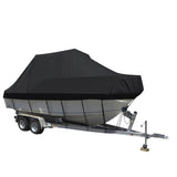 Boat Cover 12-14 FT Trailerable Weatherproof Black 14FT-1910113232253751296