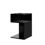 Levede 1xBedside Tables Drawers Side Black-1910112901423828992