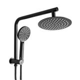 Shower Head High Pressure Set Rain Round Black-1910113243339296768