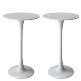 Levede 2x Round Bar Table Pub Tables White-1910113299169677312