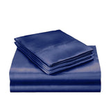 DreamZ Silky Satin Quilt Cover Set Bedspread Blue Single-1910113198883868672
