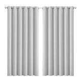 2x Blockout Curtains Panels 3 Layers Grey-1937319839576231936