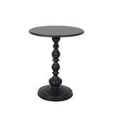 Levede Side Table Vintage End Round Black-1910113293649973248