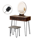Levede Dressing Table LED Light Strip Brown-1917016716320313344