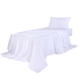 Dreamz 3pcs Sinigle Size 100% Bamboo Bed Sheet Set in White Colour Single-1910113202952343552
