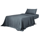 Dreamz 3pcs Sinigle Size 100% Bamboo Bed Sheet Set in Charcoal Colour Single-1910113202633576448