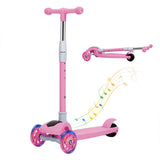 Bopeep Foldable Kids Scooter LED Music Pink-1937319778922401792