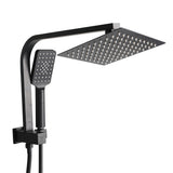 High Pressure Shower Head Set Rain Square Black-1910113120211308544