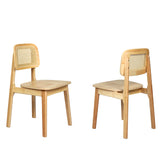 Levede 2x Rattan Dining Chair Wooden Kitchen Chair-1937319810849443840