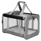 Pawz 3 in 1 Pet Soft Crate Dog Cat Carrier M Size Grey-1937319816847298560